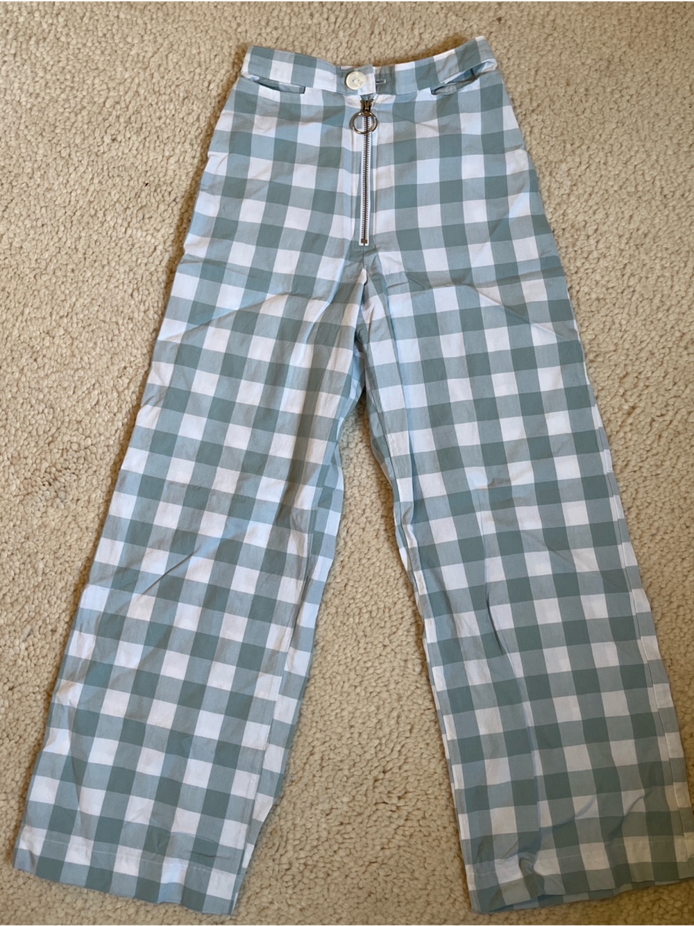 Wide Leg Gingham Sailor Pants